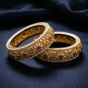 Riyasat Antique Filigree Kada Set (Pair)