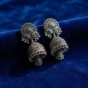 Gul-E-Bahar Meenakari Kundan Jhumkas